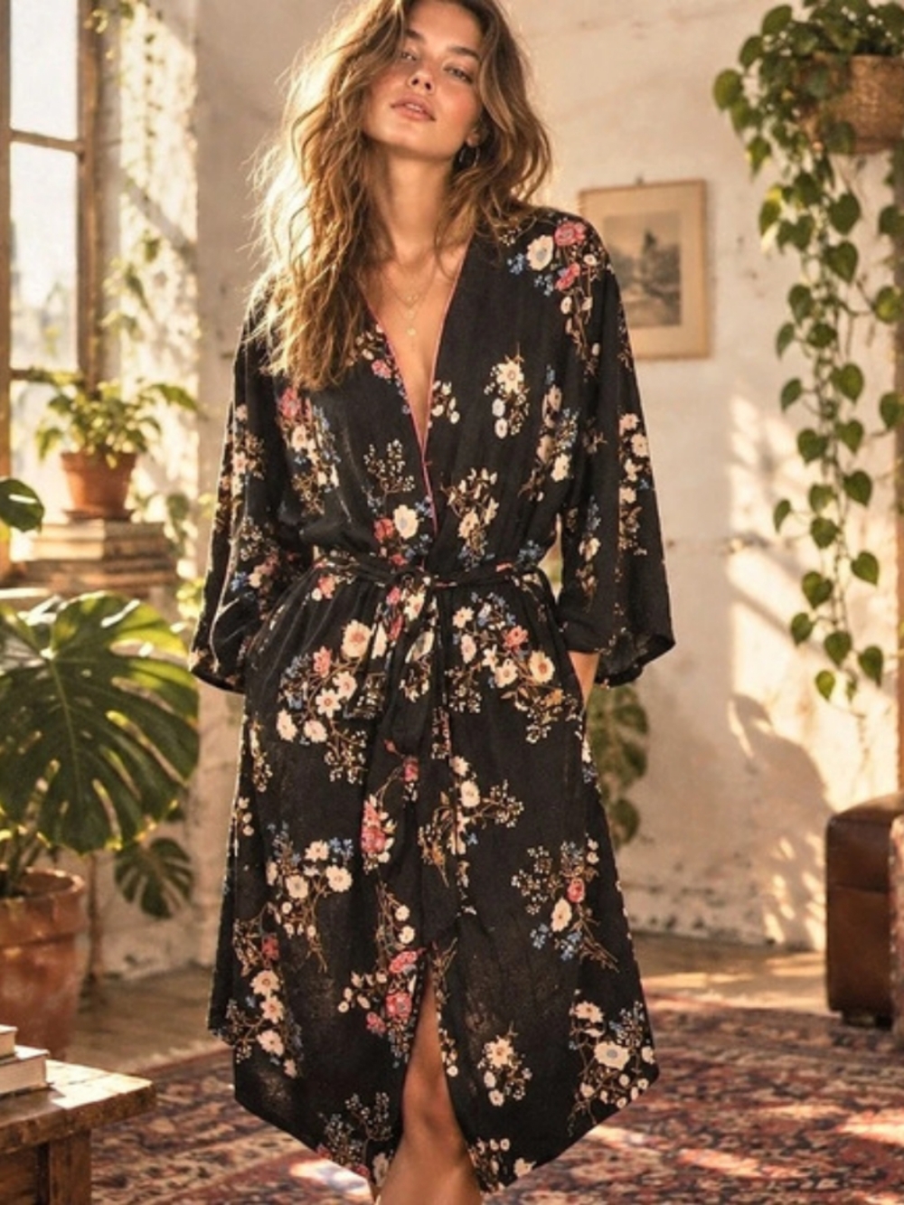 Flora Floral Robe